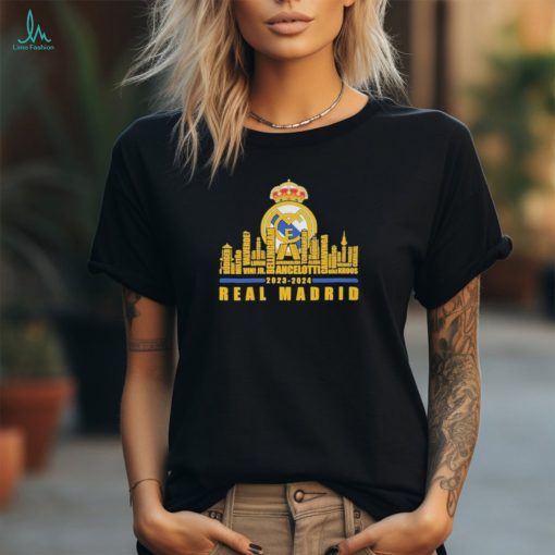 Official real Madrid Football Fan 2024 City Horizon T Shirt