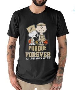 Official the Peanuts Movie Characters Purdue Boilermakers Forever Not Just When We Win Shirt