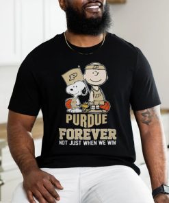 Official the Peanuts Movie Characters Purdue Boilermakers Forever Not Just When We Win Shirt