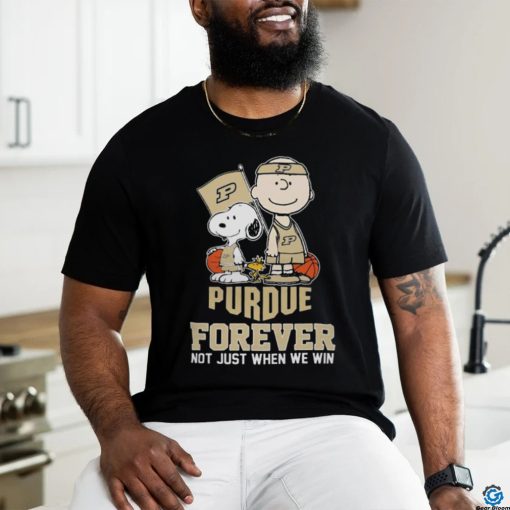 Official the Peanuts Movie Characters Purdue Boilermakers Forever Not Just When We Win Shirt