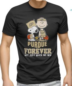 Official the Peanuts Movie Characters Purdue Boilermakers Forever Not Just When We Win Shirt
