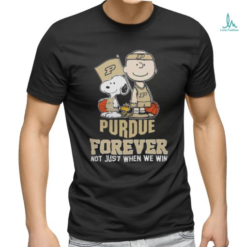Official the Peanuts Movie Characters Purdue Boilermakers Forever Not Just When We Win Shirt
