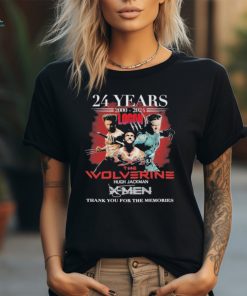 Official the Wolverine Hugh Jackman 2000 2024 24 Years Of The Memories T Shirt