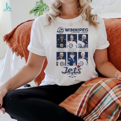 Official winnipeg Jets Hockey Team Est 1972 Starting Lineup T Shirt