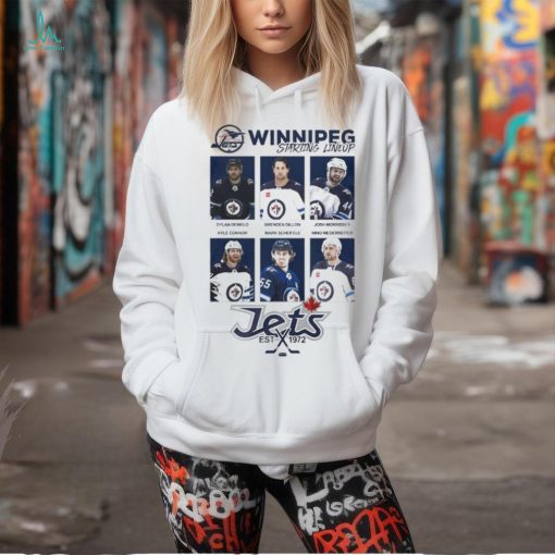 Official winnipeg Jets Hockey Team Est 1972 Starting Lineup T Shirt