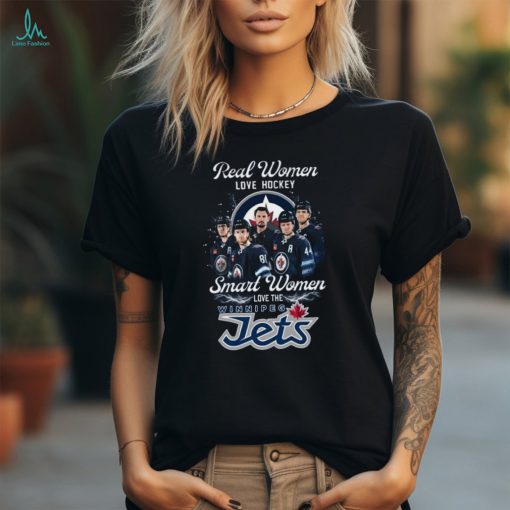 Official winnipeg Jets Real Women Love Hockey Smart Women Love Jets T Shirt