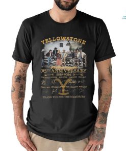 Official yellowstone Dutton Ranch 06th Anniversary 2018 2024 Thank You For The Memories Signatures Shirt