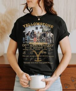 Official yellowstone Dutton Ranch 06th Anniversary 2018 2024 Thank You For The Memories Signatures Shirt