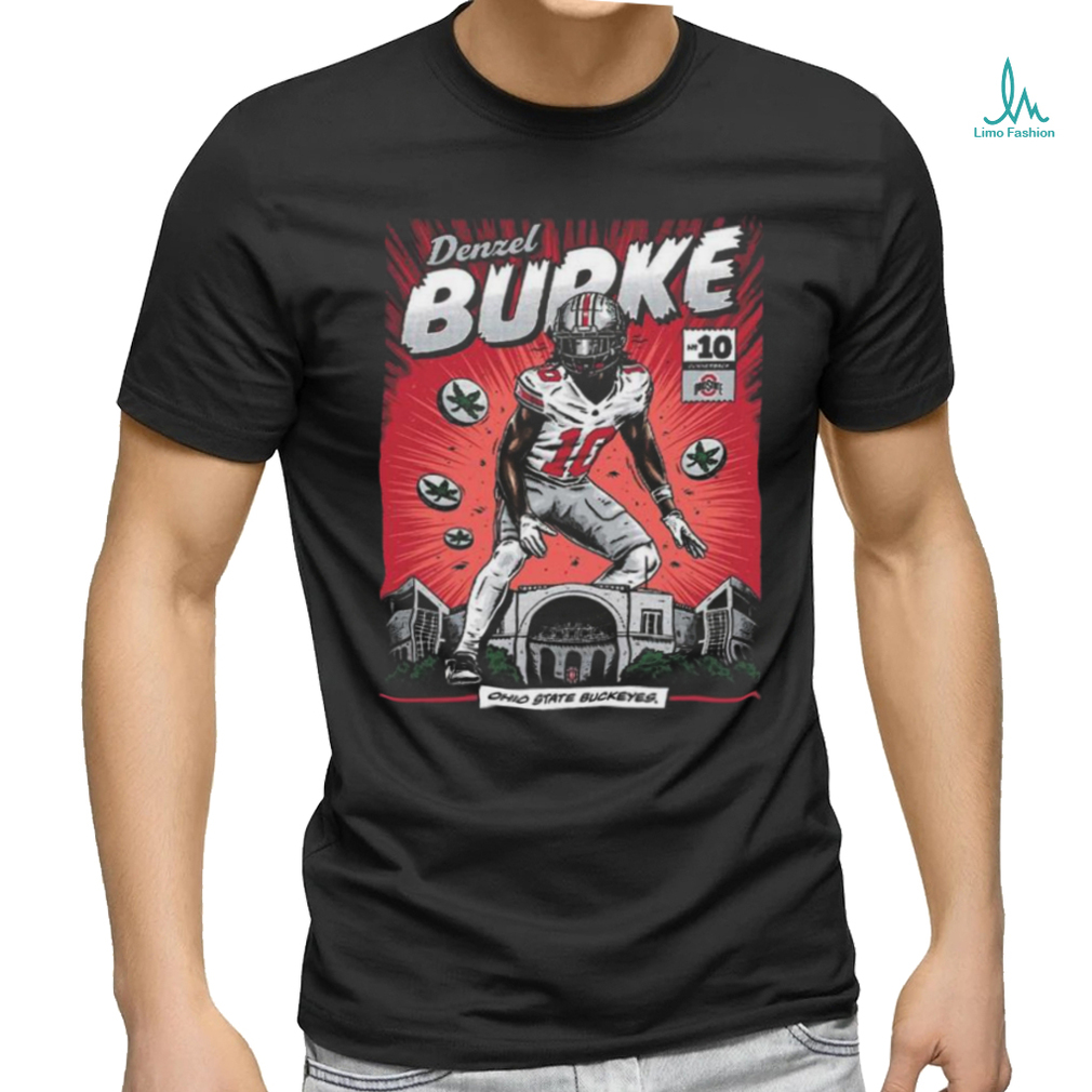 Ohio State Buckeyes 10 Denzel Burke Nil Comic T Shirt Ohio State Buckeyes 10 Denzel Burke Nil Comic T Shirt