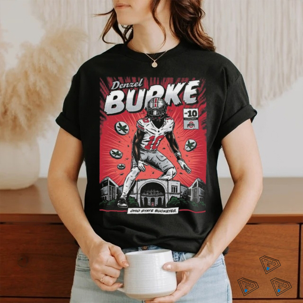 Ohio State Buckeyes 10 Denzel Burke Nil Comic T Shirt Ohio State Buckeyes 10 Denzel Burke Nil Comic T Shirt