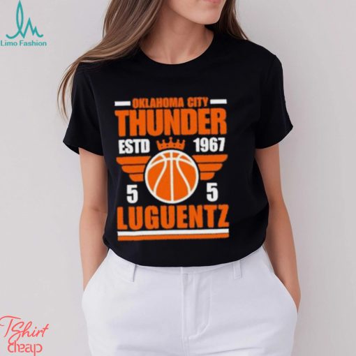 Oklahoma City Thunder Luguentz 5 Basketball Retro T Shirt