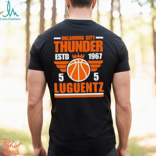 Oklahoma City Thunder Luguentz 5 Basketball Retro T Shirt