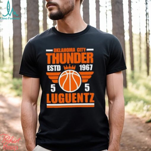 Oklahoma City Thunder Luguentz 5 Basketball Retro T Shirt