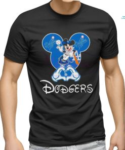 Original Disney Mickey Loves Los Angeles Dodgers Heart 2024 Shirt
