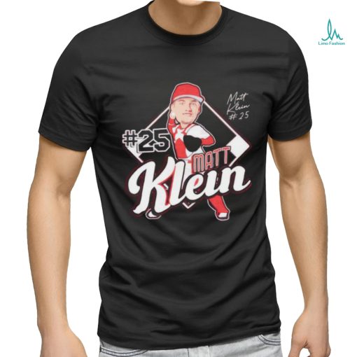 Original Louisville Cardinals Matt Klein no 25 caricature shirt