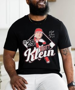 Original Louisville Cardinals Matt Klein no 25 caricature shirt
