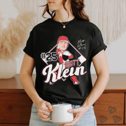 Original Louisville Cardinals Matt Klein no 25 caricature shirt