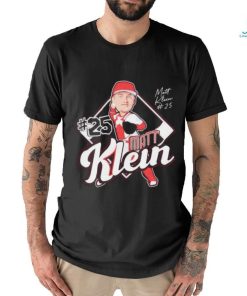 Original Louisville Cardinals Matt Klein no 25 caricature shirt