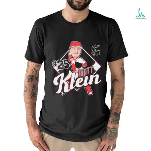 Original Louisville Cardinals Matt Klein no 25 caricature shirt