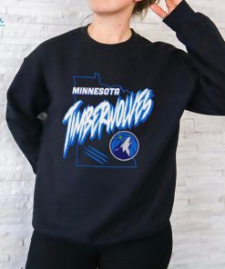 Original minnesota Timberwolves map logo shirt