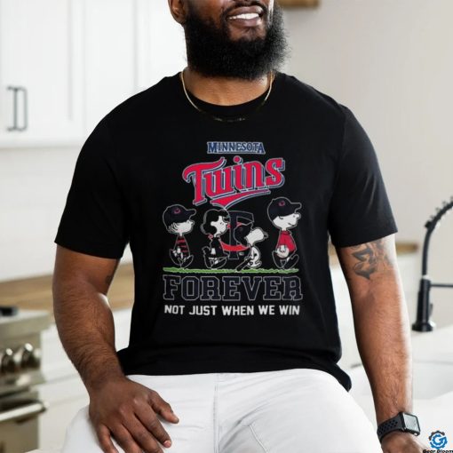 Peanuts Characters X Minnesota Twins Forever Not Just When We Win 2024 T shirt