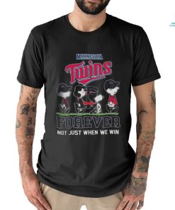 Peanuts Characters X Minnesota Twins Forever Not Just When We Win 2024 T shirt