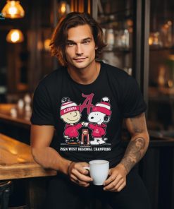 Peanuts Snoopy And Charlie Brown Alabama Crimson Tide 2024 West Regional Champions Shirt, hoodie, sweater, long sleeve and tank top Peanuts Snoopy And Charlie Brown Alabama Crimson Tide 2024 West Regional Champions Shirt