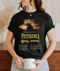 Pestilence Black Death Over Tour 2024 Performance Schedule T shirt