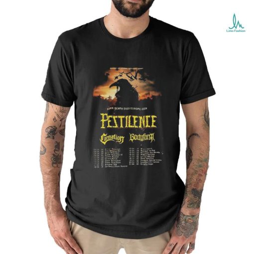 Pestilence Black Death Over Tour 2024 Performance Schedule T shirt