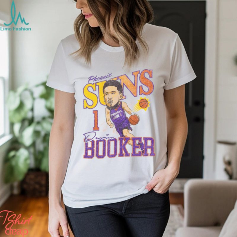 Phoenix Suns Devin Booker Caricature T Shirt