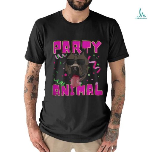 Pitbull Dog Party Animal Lazy Easy Pitbull Halloween Party shirt