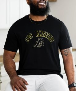 Pro Standard Men's Los Angeles Lakers Black Bristle T Shirt