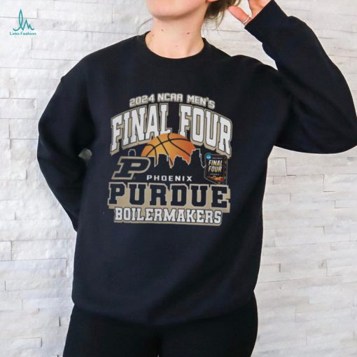 Purdue Basketball Shirt Champion Purdue Boilermakers Black 2024 Final Four Desert Ball Short Sleeve T Shirt