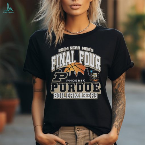 Purdue Basketball Shirt Champion Purdue Boilermakers Black 2024 Final Four Desert Ball Short Sleeve T Shirt