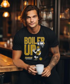 Purdue Boilermakers Black Boiler Pete Basketball Short Sleeve Fashion T Shirt