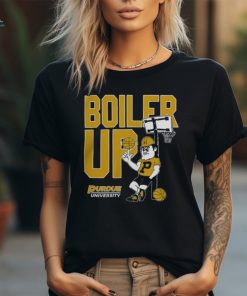 Purdue Boilermakers Black Boiler Pete Basketball Short Sleeve Fashion T Shirt