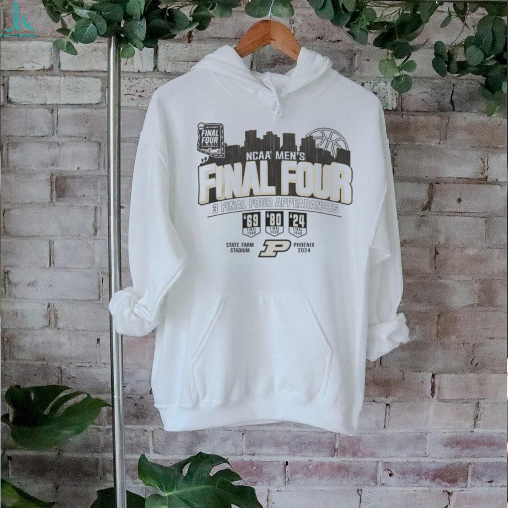 Purdue Boilermakers White 2024 Final Four Banners T Shirt Purdue Boilermakers White 2024 Final Four Banners T Shirt