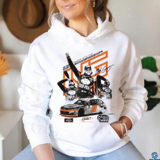 R Motorsports Official Team Apparel White Noah Gragson 2021 NASCAR Xfinity Series Dead On Tools 250 Race Win T Shirt