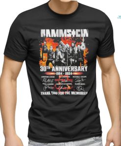 Rammstein 30th Anniversary 1994 2024 Signature Thank You For The Memories T Shirt