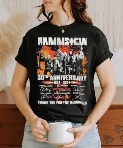 Rammstein 30th Anniversary 1994 2024 Signature Thank You For The Memories T Shirt