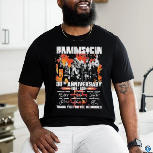 Rammstein 30th Anniversary 1994 2024 Signature Thank You For The Memories T Shirt