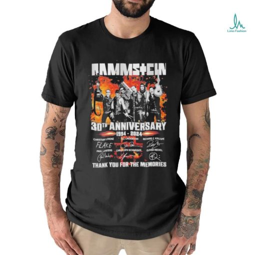 Rammstein 30th Anniversary 1994 2024 Signature Thank You For The Memories T Shirt