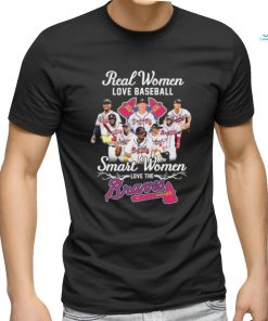 Real Women Love Baseball Smart Women Love The Atlanta Braves 2024 Signatures Shirt