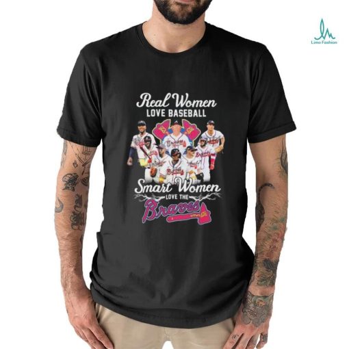 Real Women Love Baseball Smart Women Love The Atlanta Braves 2024 Signatures Shirt
