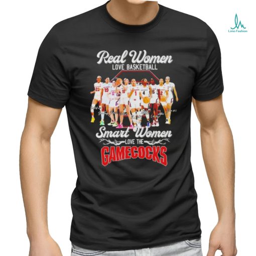 Real women love Basketball smart women love the Gamecocks players signatures shirt