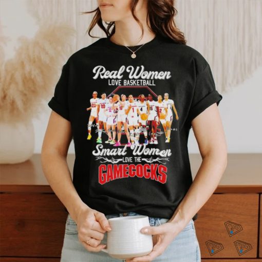Real women love Basketball smart women love the Gamecocks players signatures shirt