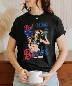 Red White And Boobs Funny 4th Of July Shirt