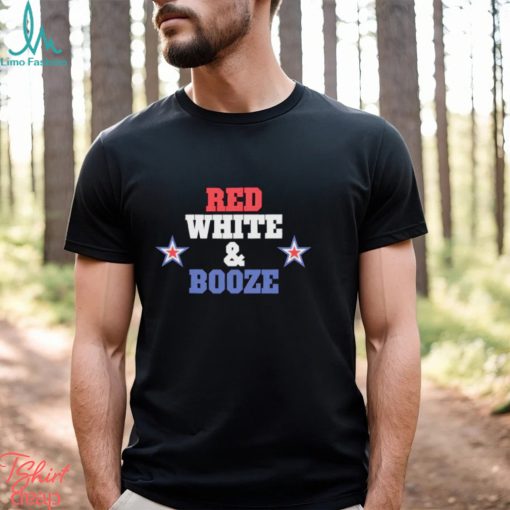 Red white and booze star shirt