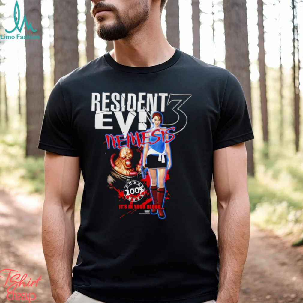 Resident Evil 3 Nemesis it’s in your blood game shirt Resident Evil 3 Nemesis it’s in your blood game shirt