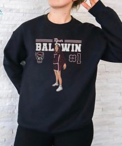 River Baldwin #1 Nc State Women'S Basketball T Shirt